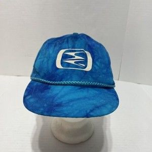 Vintage New KC Collections SnapBack Tie dyed Cap, Adjustable Cord Hat 1993 Blue